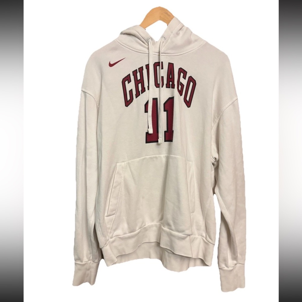 nike chicago bulls White Large Hoodie DeRozan